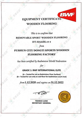 International Badminton Federation certification
